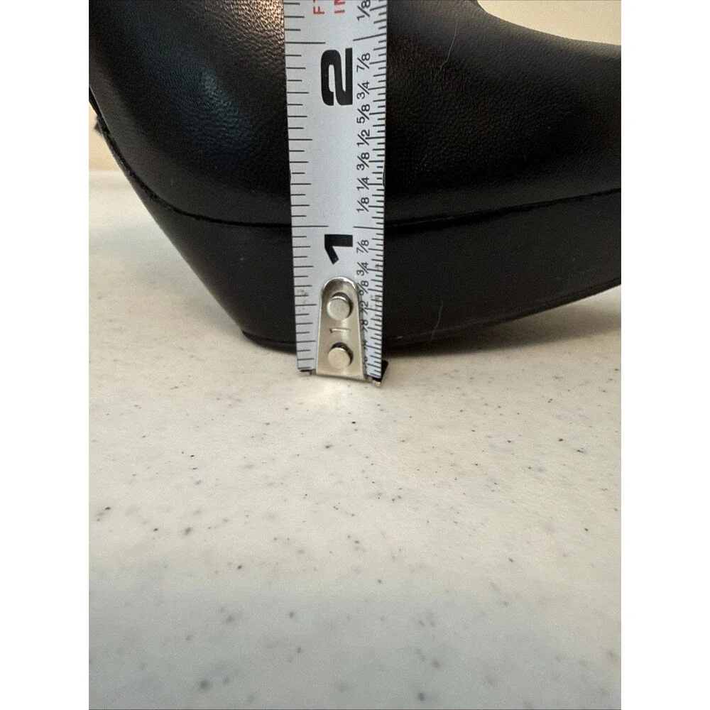 Michael By Michael Kors Rock And Roll Booties Black Leather & Gunmetal Studs 8M